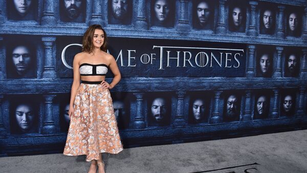 Maisie Williams attends the season six premier of Game Of Thrones at TCL Chinese Theatre on Sunday, April 10, 2016, in Los Angeles. - سبوتنيك عربي