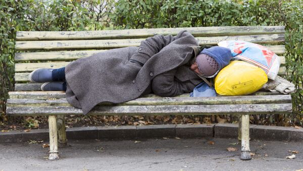 فقير ينام في الحديقة - سبوتنيك عربي