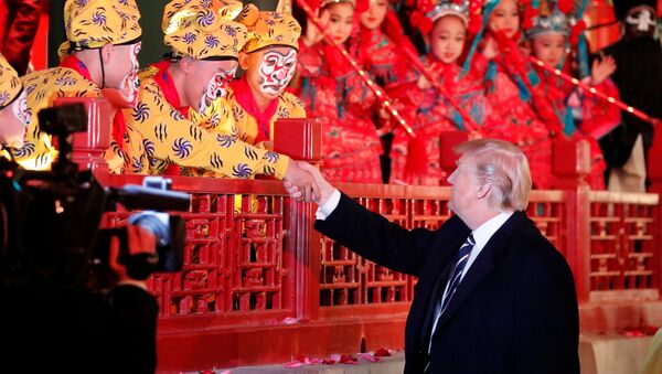 زيارة عمل إلى آسيا - الرئيس دونالد ترامب في بكين،  الصين 8 نوفمبر/ تشرين الثاني 2017 - سبوتنيك عربي