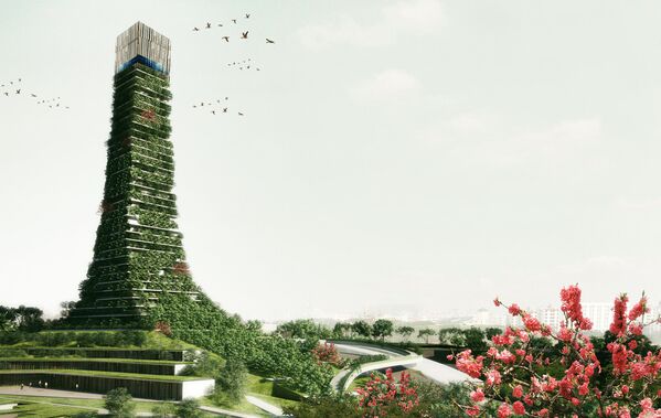 مشروع آخر لمدن المستقبل -  مدينة تقدم فرصة للعيش في غابة، والتي يجب أولا أن يتم بناؤها . - سبوتنيك عربي