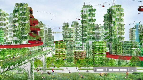 مشروع آخر لمدن المستقبل -  مدينة تقدم فرصة للعيش في غابة، والتي يجب أولا أن يتم بناءها. - سبوتنيك عربي