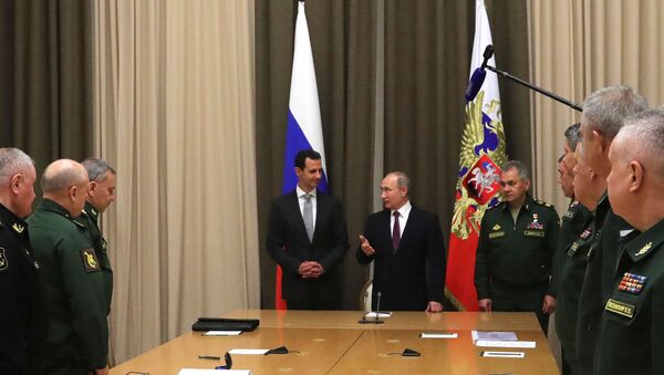الرئيس بشار الأسد يلتقي بالجنرالات الروس الذين أنقذوا سوريا - سبوتنيك عربي