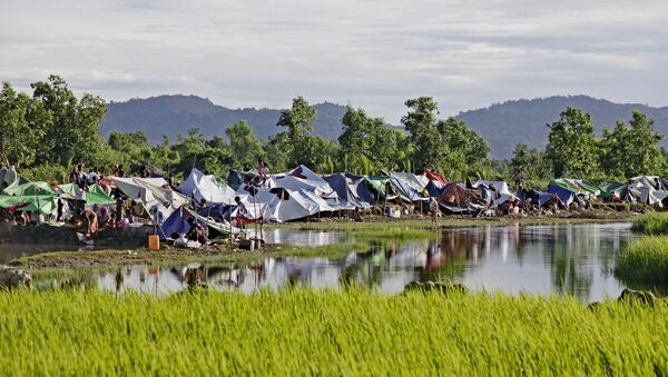 لاجئو الروهينغا في مخيم للاجئين بالوخالي على الحدود بين ميانمار وبنغلادش - سبوتنيك عربي