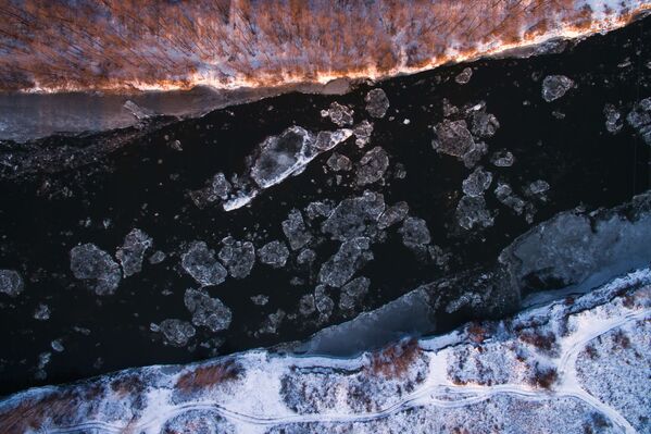 نهر إنيا في نوفوسيبيرسك، روسيا - سبوتنيك عربي