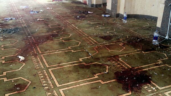 الدمار نتيجة الهجوم الإرهابي على المسجد شمال سيناء - سبوتنيك عربي