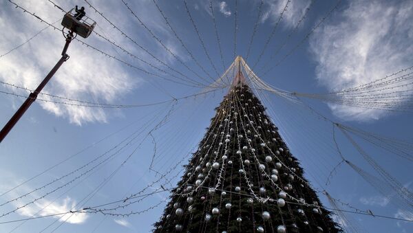 التحضيرات - الاحتفال - عيد الميلاد المجيد - رأس السنة، فلنيوس، لتوانيا - سبوتنيك عربي