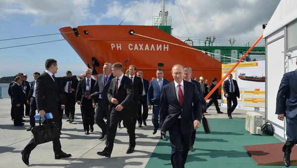 الرئيس بوتين أثناء زيارته لأقاليم الشرق الروسي عام 2016 - سبوتنيك عربي