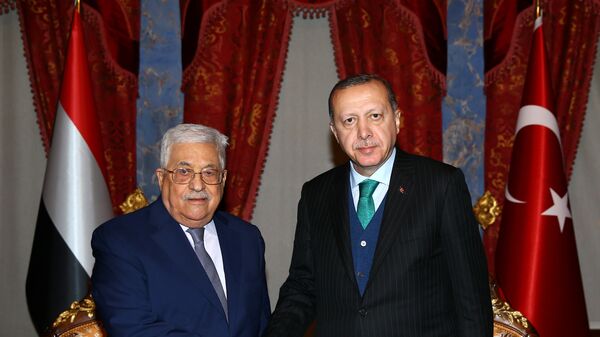 الرئيس الفلسطيني محمود عباس والرئيس التركي رجب طيب أردوغان في اسطنبول، تركيا 12 ديسمبر: كانون الأول 2017 - سبوتنيك عربي