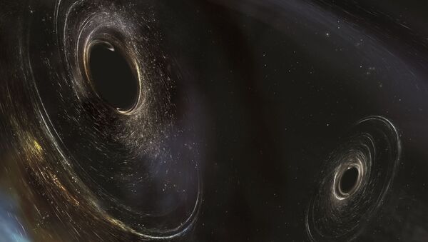 صورة فنية توضيحية للثقب السوداء التي تقع على بعد 3 مليار سنة ضوئية عن كوكب الأرض - سبوتنيك عربي