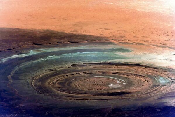 صورة لهيكل ريشات الشهير أو عين الصحراء من قبل محطة الفضاء الدولية - سبوتنيك عربي
