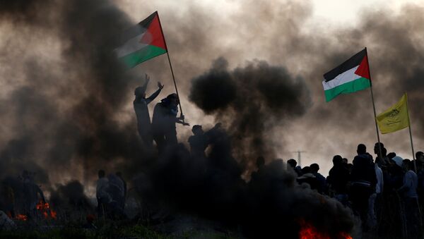 مظاهرات فلسطينية ضد قرار ترامب الاعتراف بالقدس، 12 يناير/ كانون الثاني - سبوتنيك عربي