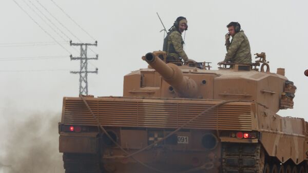 قوات الجيش التركي على الحدود السورية التركية - سبوتنيك عربي