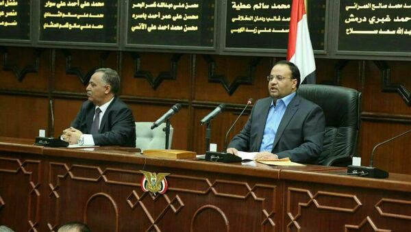 صالح الصماد في البرلمان اليمني في صنعاء - سبوتنيك عربي