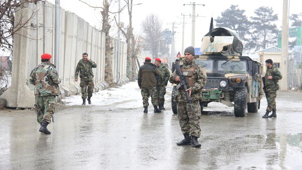 هجوم استهدف ثكنة للجيش الأفغاني بالقرب من الأكاديمية العسكرية في كابول، أفغانستان 29 يناير/ كانون الثاني 2018 - سبوتنيك عربي