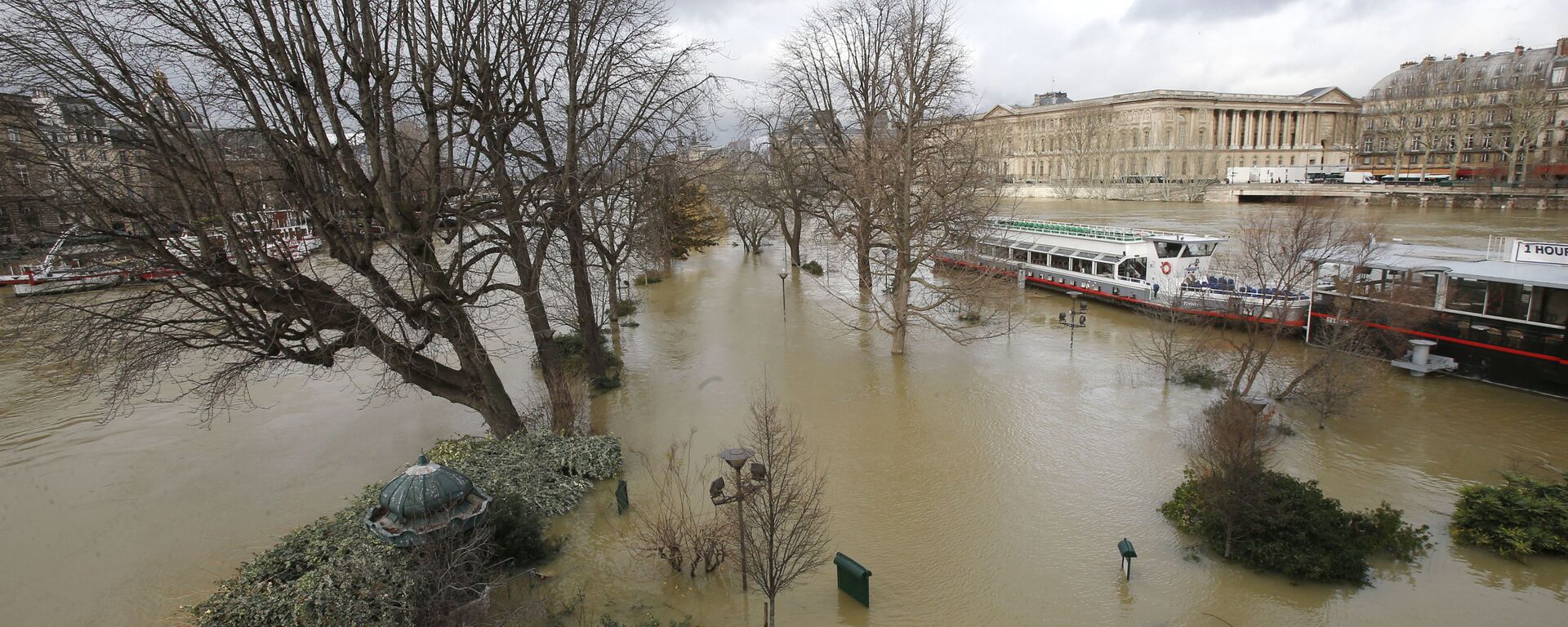 فيضان في نهر السين، باريس، فرنسا 29 يناير/ كانون الثاني 2018 - سبوتنيك عربي, 1920, 07.10.2020