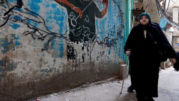 سيدة فلسطينية من مخيم برج البراجنة في بيروت - سبوتنيك عربي