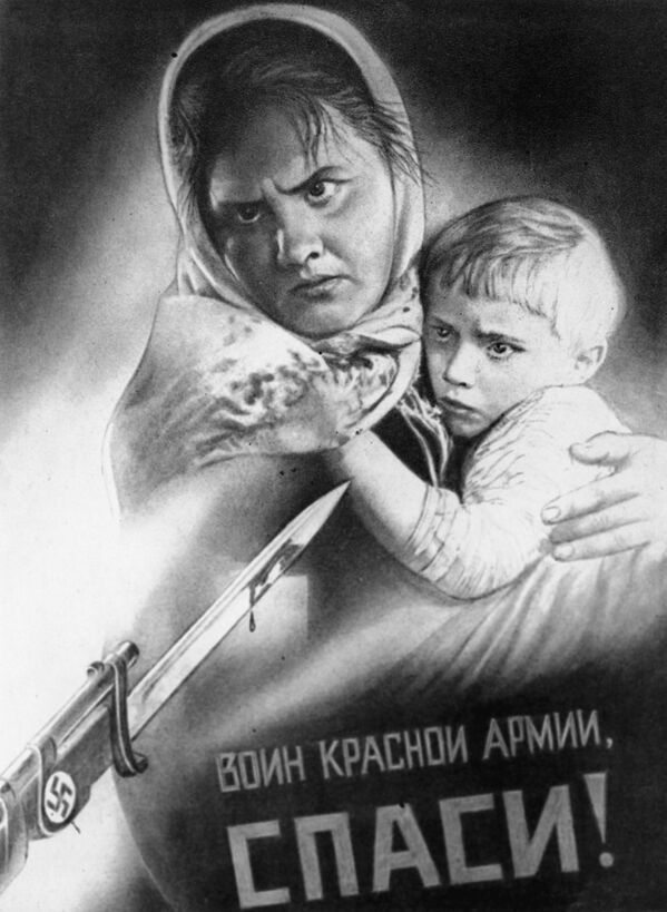 الذكرى الـ 100 لتأسيس الجيش الأحمر - ملصق يا جندي الجيش الأحمر، أنقذنا!، للفنان فيكتور بوريسوفيتش كوريتسكي - سبوتنيك عربي