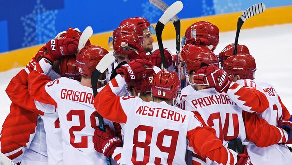 لاعبو الهوكي الروس يهزمون الفريق التشيكي في الألعاب الأولمبية لعام 2018 - سبوتنيك عربي