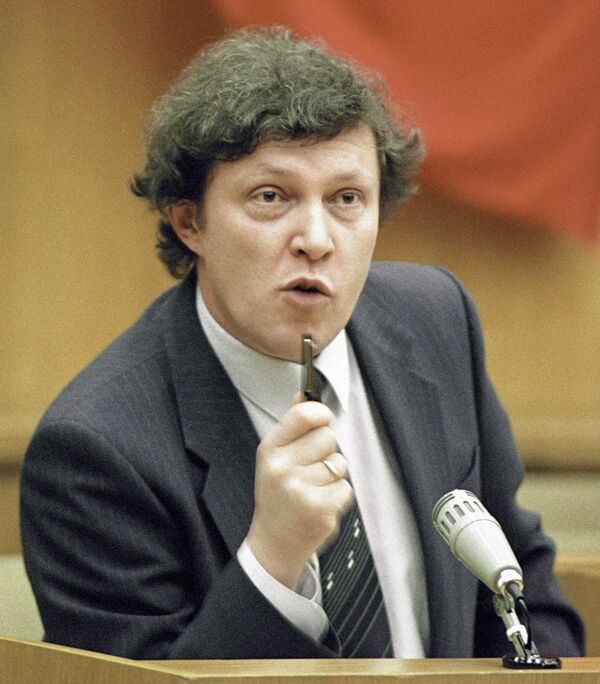 غريغوري يافلينسكي، نائب أول لرئيس الوزراء الروسي، عام 1990 - سبوتنيك عربي