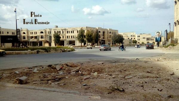 صورة حديثة لمنطقة حلب القديمة تظهر فيها مستديرة السبع بحرات - سبوتنيك عربي