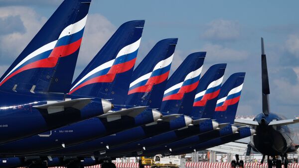 طائرات شركة أيروفلوت الروسية في مطار شيريميتيفو في موسكو - سبوتنيك عربي