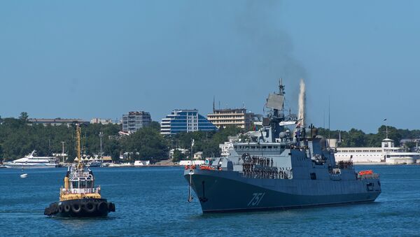 Admiral Essen arrives in Sevastopol following combat operations near the coast of Syria. File photo - سبوتنيك عربي