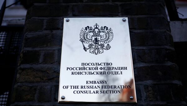 قسم القنصلية الروسية التابع للسفارة الروسية في لندن، بريطانيا 14 مارس/ آذار 2018 - سبوتنيك عربي