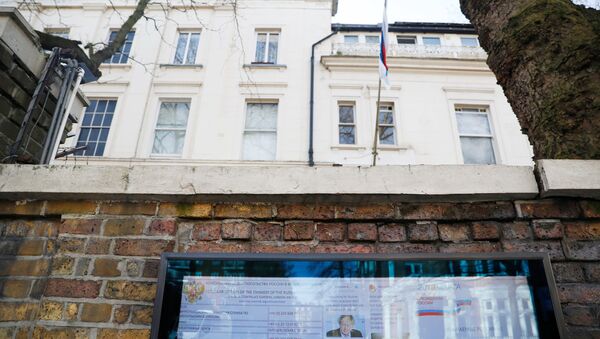 مبنى السفارة الروسية في لندن، بريطانيا 14 مارس/ آذار 2018 - سبوتنيك عربي