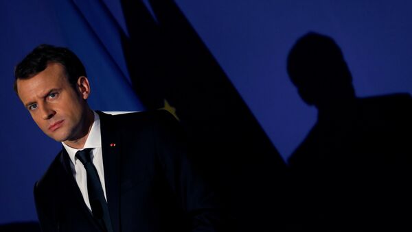  الرئيس الفرنسي إيمانويل ماكرون في باريس، فرنسا 8 ديسمبر/ كانون الأول 2017 - سبوتنيك عربي