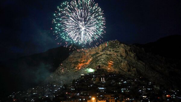 الاحتفال بعيد النوروز في مدينة أكرا، العراق 21 مارس/ آذار 2018 - سبوتنيك عربي