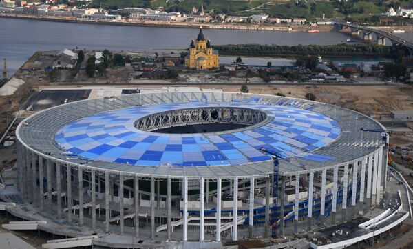 ملعب نيجني نوفغورود، أحد الملاعب المستضيفة لبطولة كأس العالم 2018 في روسيا - سبوتنيك عربي