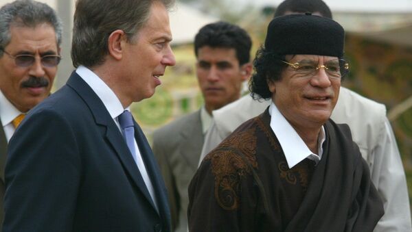 العقيد معمر القذافي - توني بلير - سبوتنيك عربي