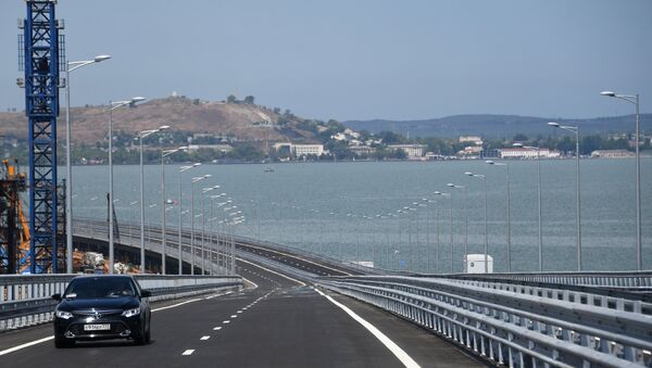 افتتاح جسر القرم، ممر للسيارات - سبوتنيك عربي