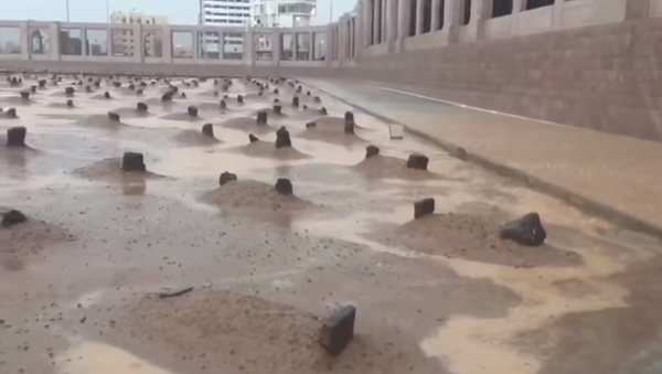 تحول مقبرة إلى شبه بحيرة في السعودية - سبوتنيك عربي