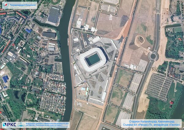 ملعب كالينينغراد أحد ملاعب كأس العالم 2018 من المركبة الفضائية الروسية  Resurs-P - سبوتنيك عربي