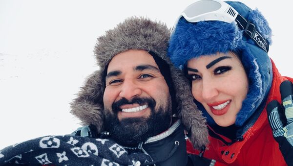الممثلة المصرية سمية الخشاب مع زوجها المطرب المصري أحمد سعد - سبوتنيك عربي