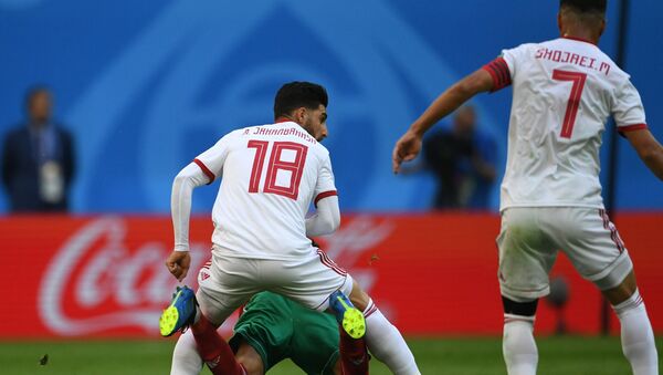 منتخب المغرب أمام المنتخب الإيراني في بطولة كأس العالم 2018 في روسيا - سبوتنيك عربي