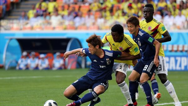 المباراة التي جمعت المنتخب الياباني والكولومبي في كأس العالم 2018 في روسيا - سبوتنيك عربي
