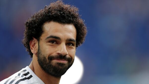 محمد صلاح خلال مباراة مصر والسعودية في كأس العالم، 25 يونيو/حزيران 2018 - سبوتنيك عربي