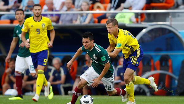 جانب من مباراة السويد والمكسيك - سبوتنيك عربي