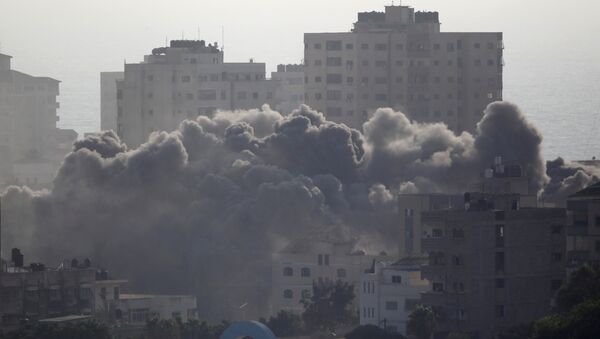 قصف إسرائيلي على قطاع غزة، 14 يوليو/تموز 2018 - سبوتنيك عربي