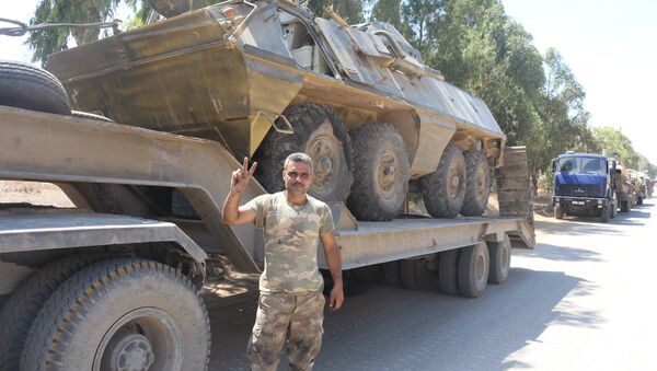 مدافع هاون ومنصات إطلاق صواريخ سلمها إرهابيو النصرة للجيش السوري في درعا - سبوتنيك عربي