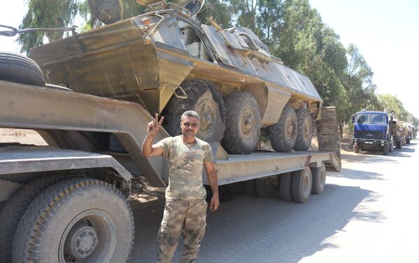 مدافع هاون ومنصات إطلاق صواريخ سلمها إرهابيو النصرة للجيش السوري في درعا - سبوتنيك عربي