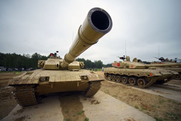 مسابقة بياتلون الدبابات - 2018 في الحقل العسكري كوبينكا بضواحي موسكو، روسيا - سبوتنيك عربي