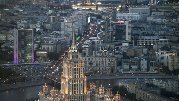 مشهد يطل على مدينة موسكو - المجمع التجاري موسكو - سيتي، برج فيديراتسيا فوستوك - سبوتنيك عربي