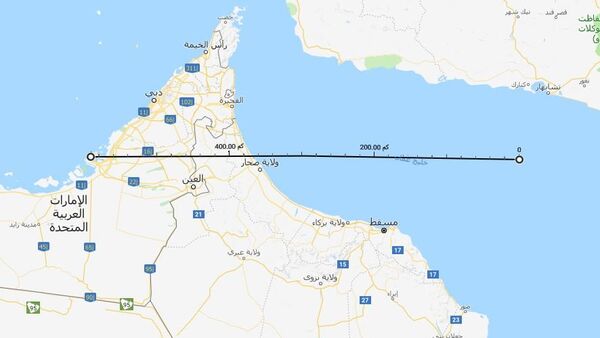 المسافة بين خليج عمان وأبو ظبي - سبوتنيك عربي