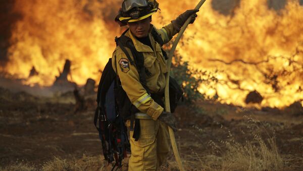حريق بالقرب من ريدينغ، كاليفورنيا 28 يوليو/ تموز 2018 - سبوتنيك عربي