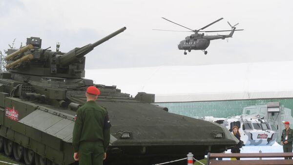 دبابة أرماتا (تي -15) في المنتدى التقني العسكري الدولي أرميا - 2018 (الجيش - 2018 في كوبينكا - سبوتنيك عربي