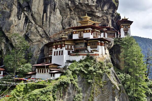 معبد عش النمر في مملكة بوتان، شرق جبال همالايا جنوب آسيا - سبوتنيك عربي