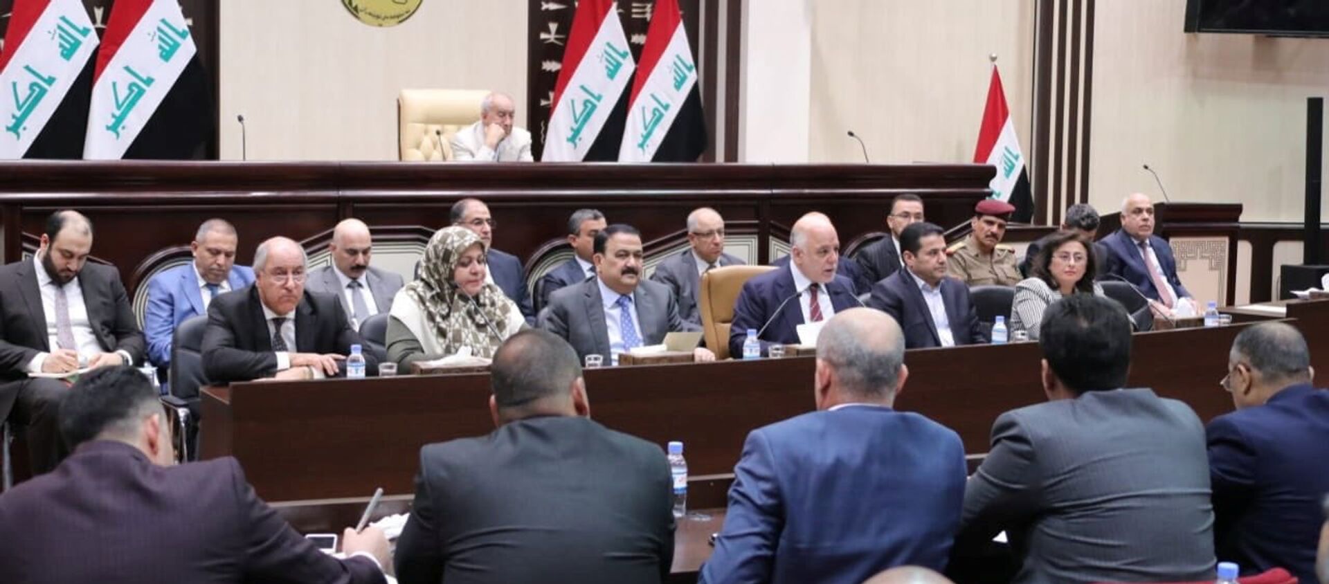 رئيس الوزراء العراقي حيدر العبادي خلال جلسة البرلمان العراقي في بغداد، العراق 8 سبتمبر/ أيلول 2018 - سبوتنيك عربي, 1920, 24.03.2020
